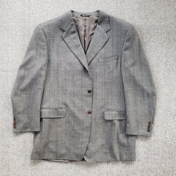 Canali 13320 Brown Windowpane Blazer Men's 60L IT (50L US) - Picture 3 of 13